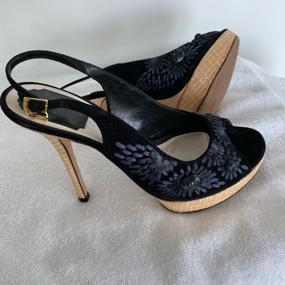 Christian Dior Stunning Open Toe Slingbacks 9.5